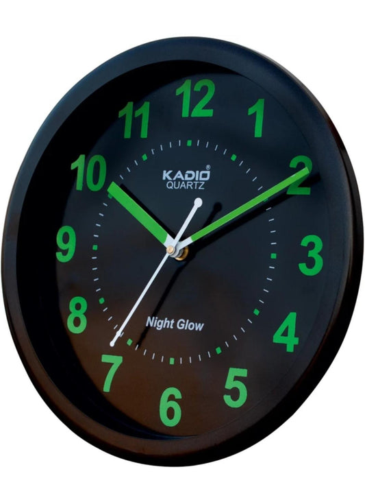 Analog 24.5 cm X 24.5 cm Wall Clock (Black, With Glass, Standard)