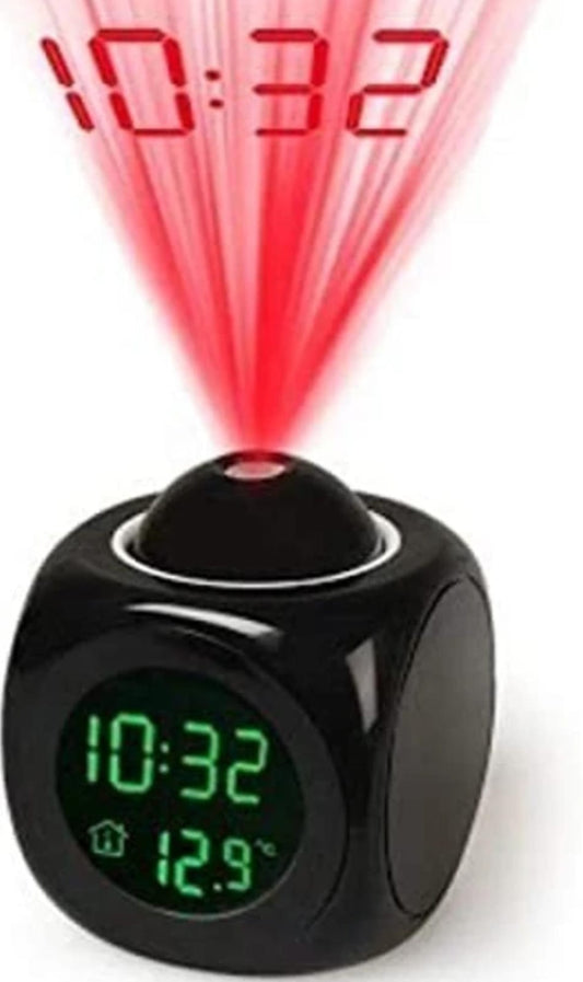 Digital LCD Voice Talkinig LED Projection Alarm Clock
