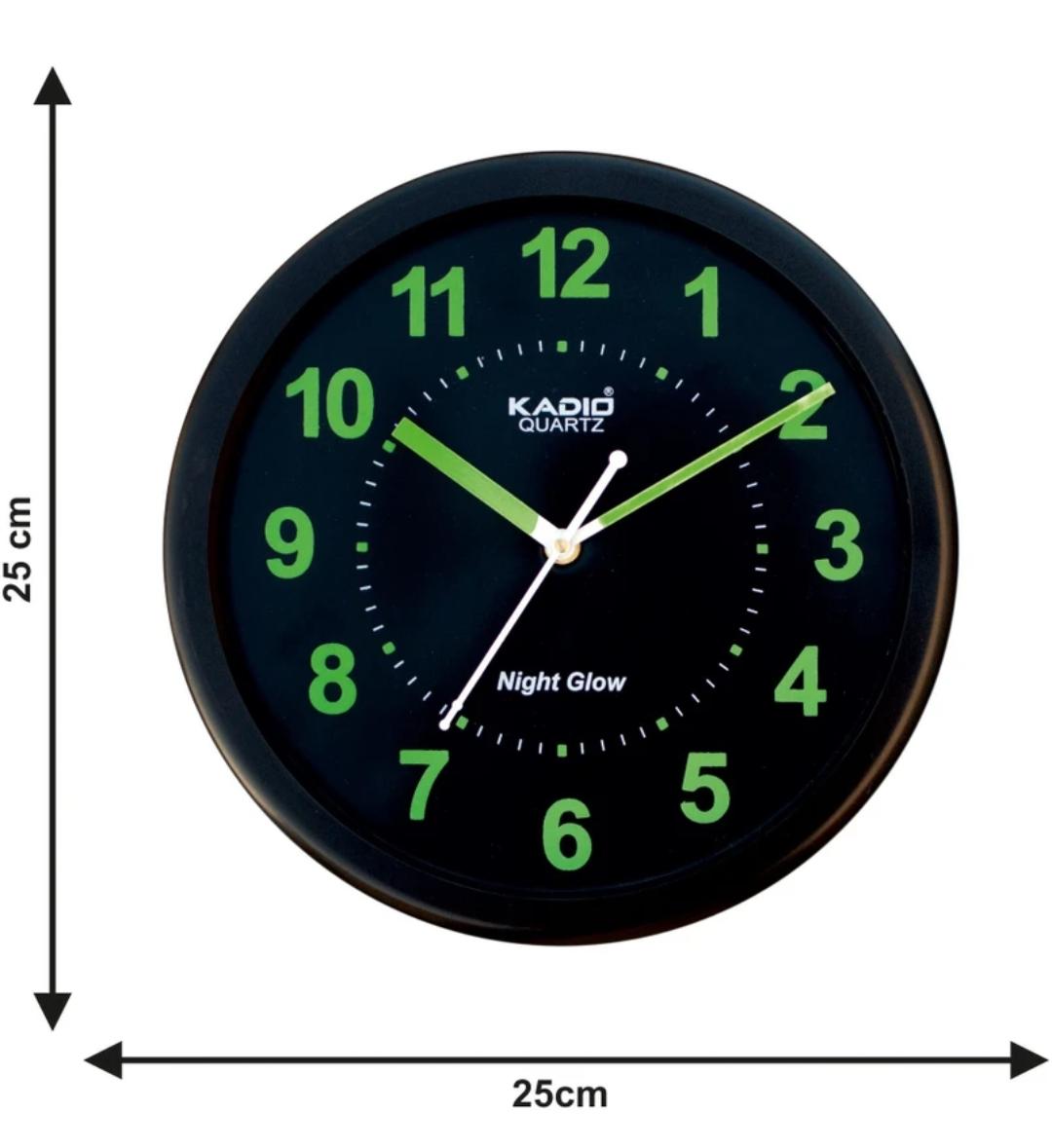 Analog 24.5 cm X 24.5 cm Wall Clock (Black, With Glass, Standard)